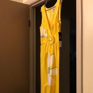 Yellow floral sundress